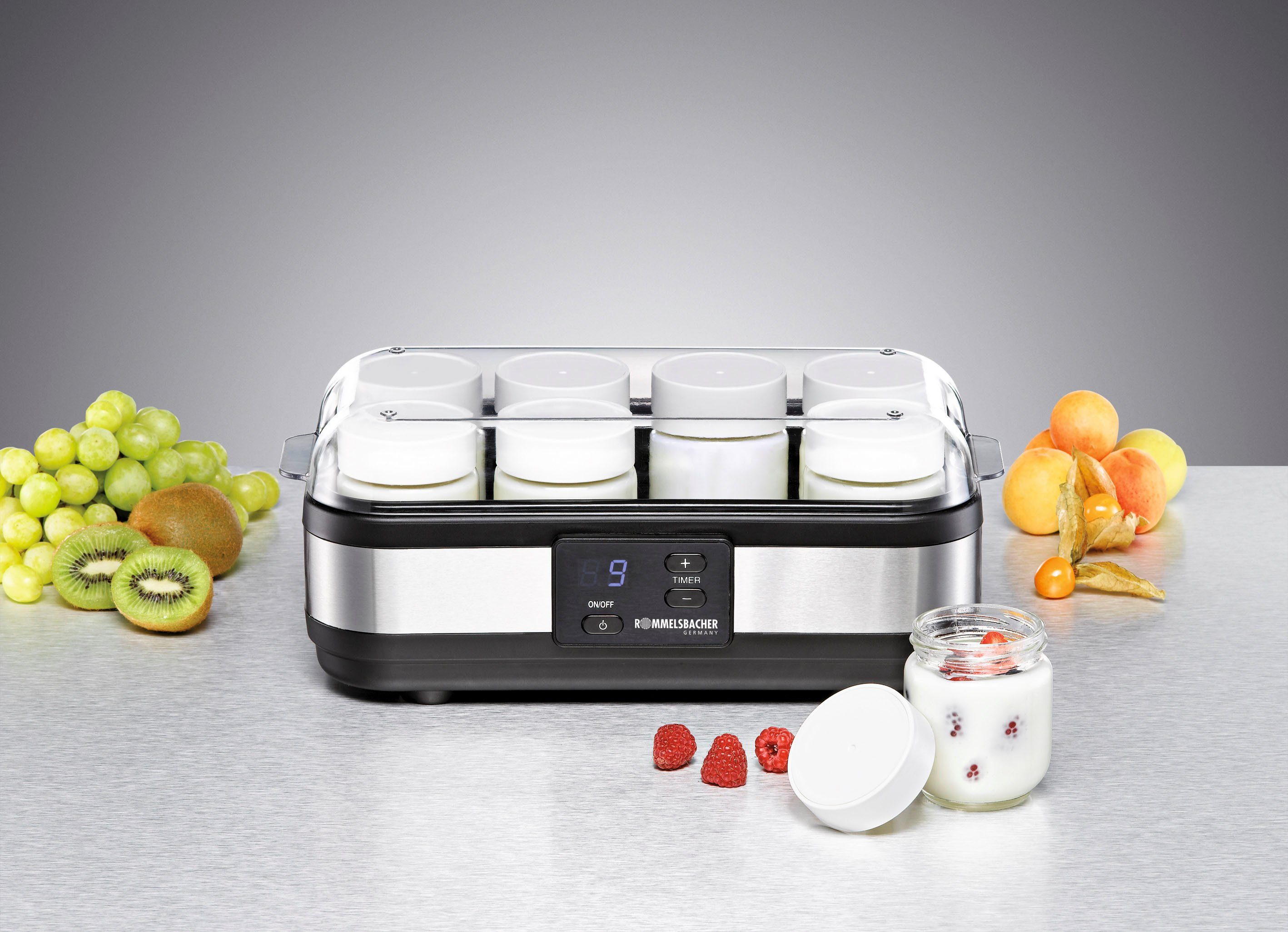 Rommelsbacher Joghurtbereiter JG 40, 8 Portionsbehälter, je 150 ml