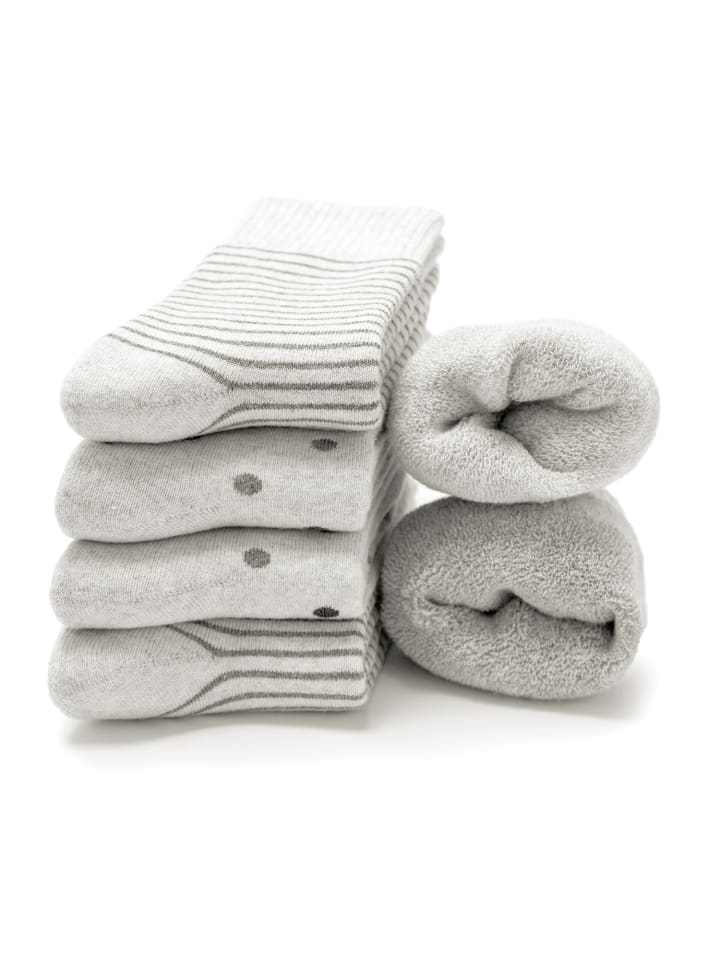 Occulto 6er Pack Warme Kuschelsocken Smilla in Grau-Punkte günstig kaufen