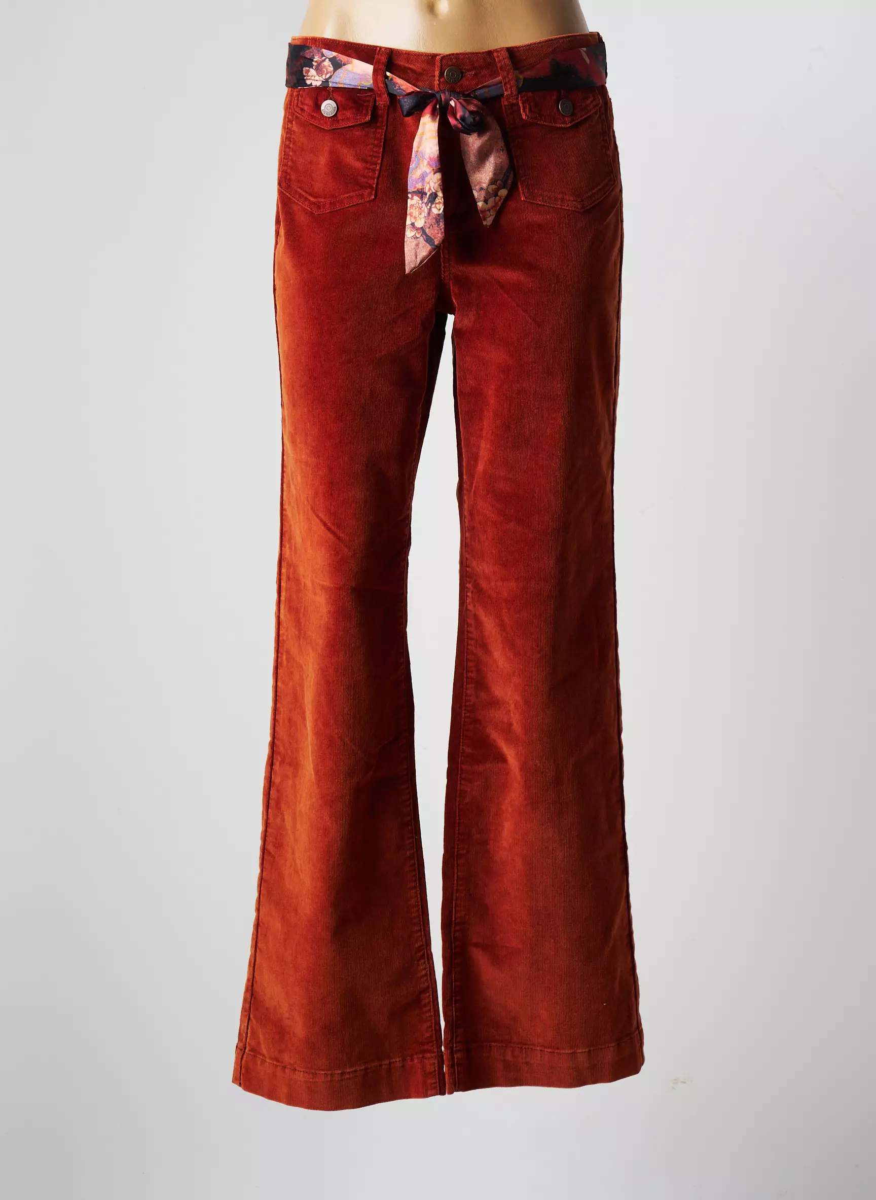 Geisha Pantalons Flare Femme couleur marron