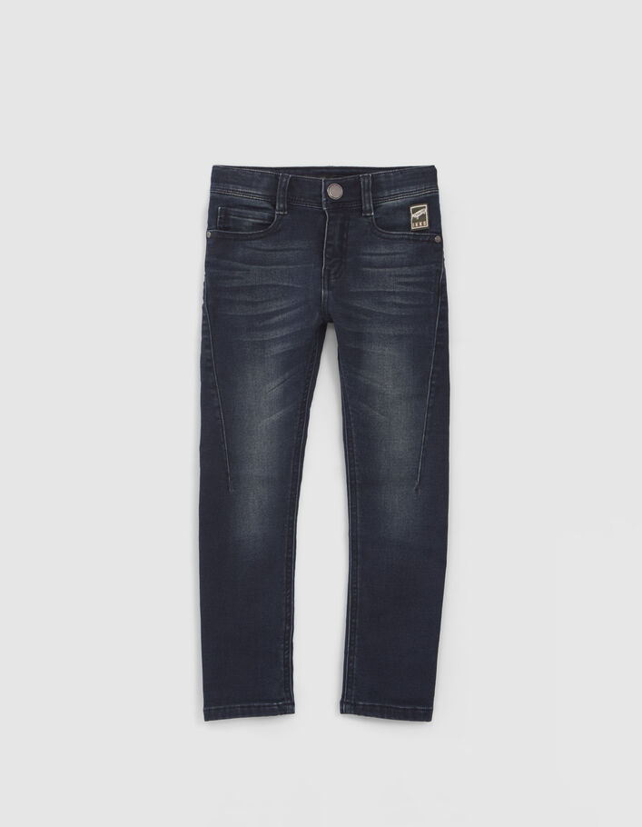 Jean SKINNY bleu vintage avec découpes garçon