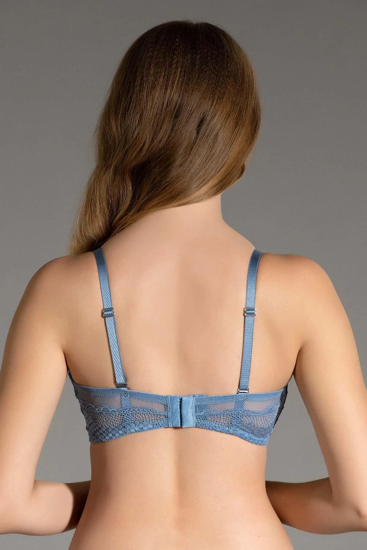 C&City  Nicht gepolsterter Lotus-BH C13018 Hellblau