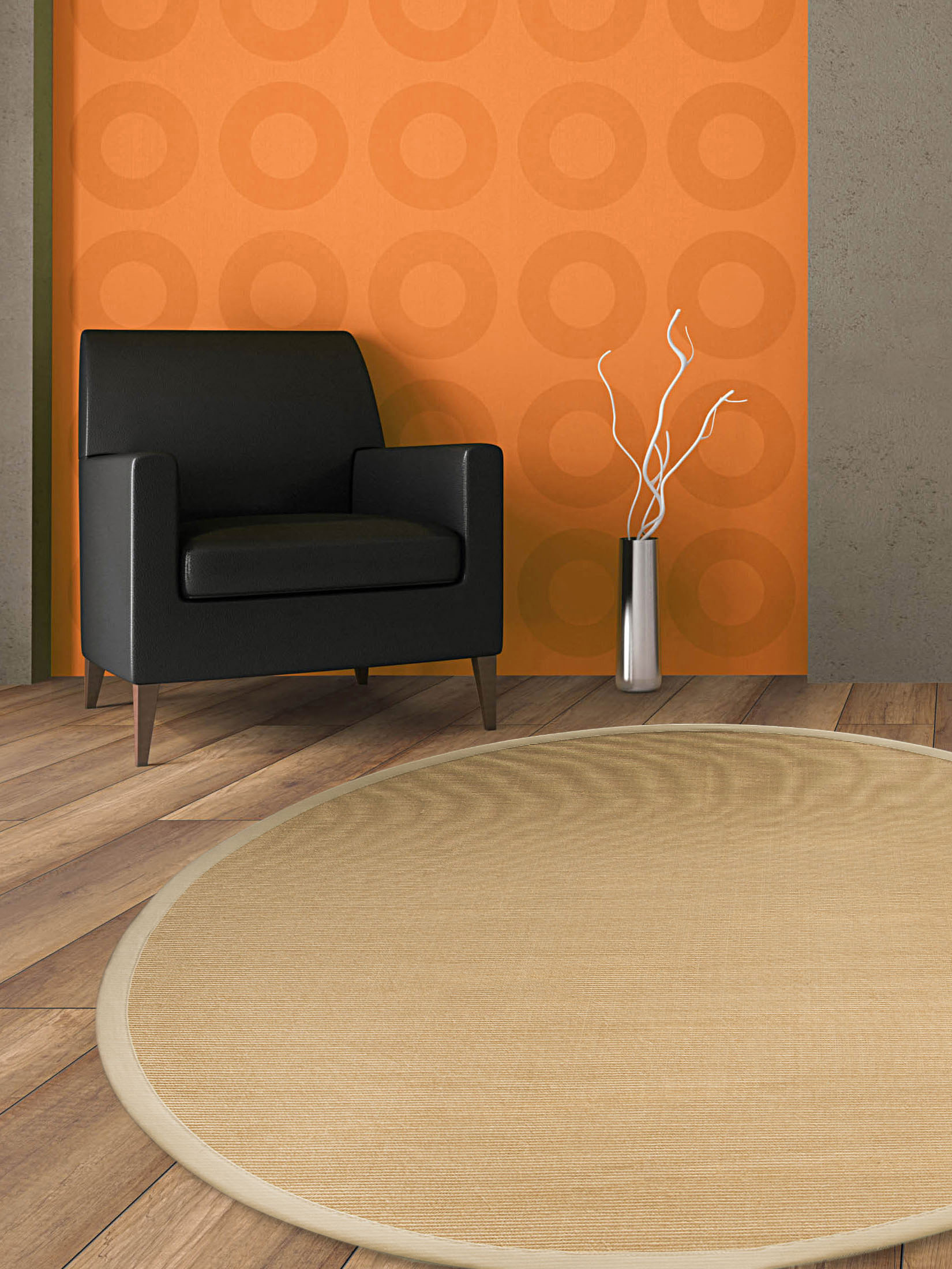 Aruba Nature Sisal-Teppich, Creme