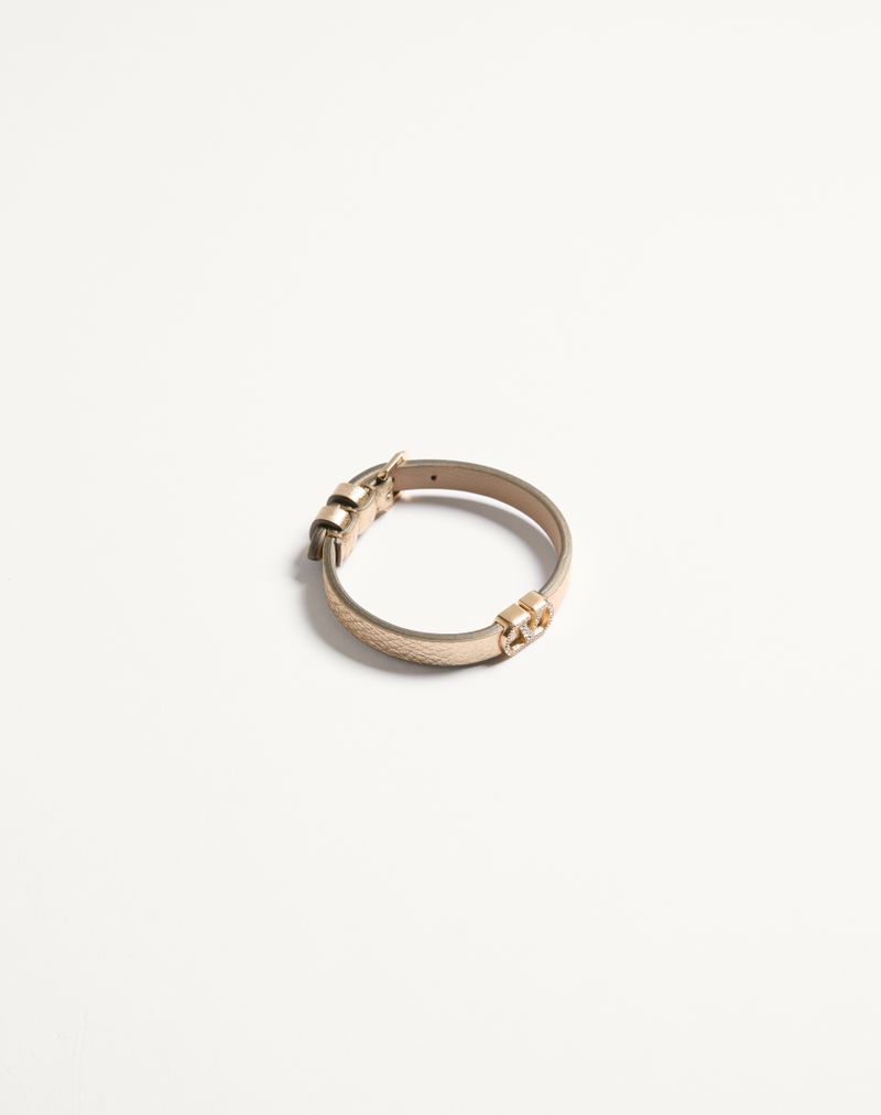 VLogo Signature Valentino armbånd i lamineret læder og Swarovski® krystaller