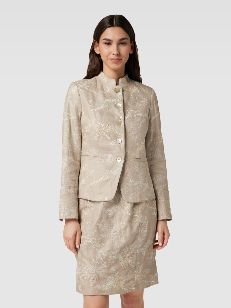 Blazer mit Allover-Muster in sand