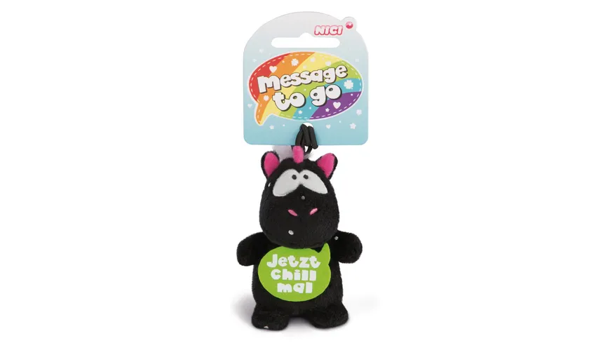 NICI Einhorn Carbon Flash Jetzt chill mal 8cm mit Loop