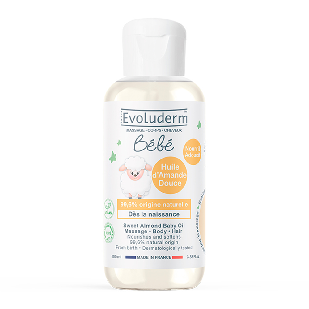 evoluderm Bébé Huile d'Amande Douce - 100 ml