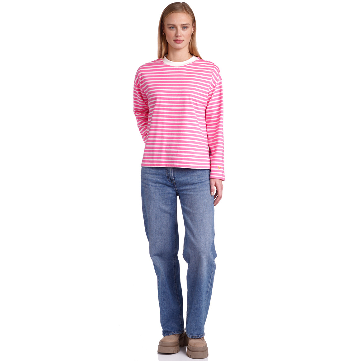 Damen Langarmshirt im Ringel-Look