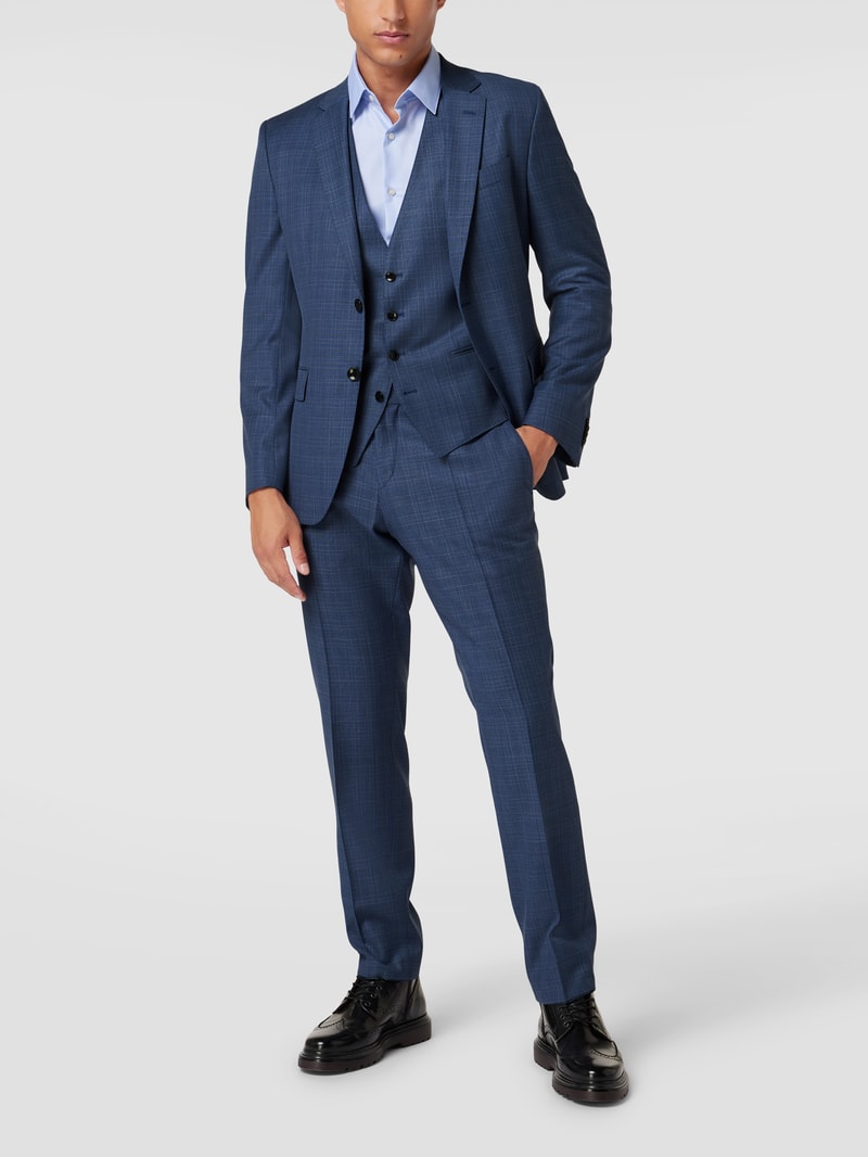 Slim Fit Weste mit Logo-Detail Modell 'Huge Vest' in blau