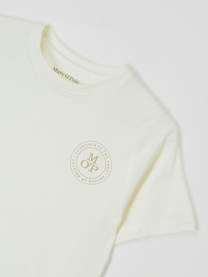 T-Shirt aus Bio-Baumwolle in ecru