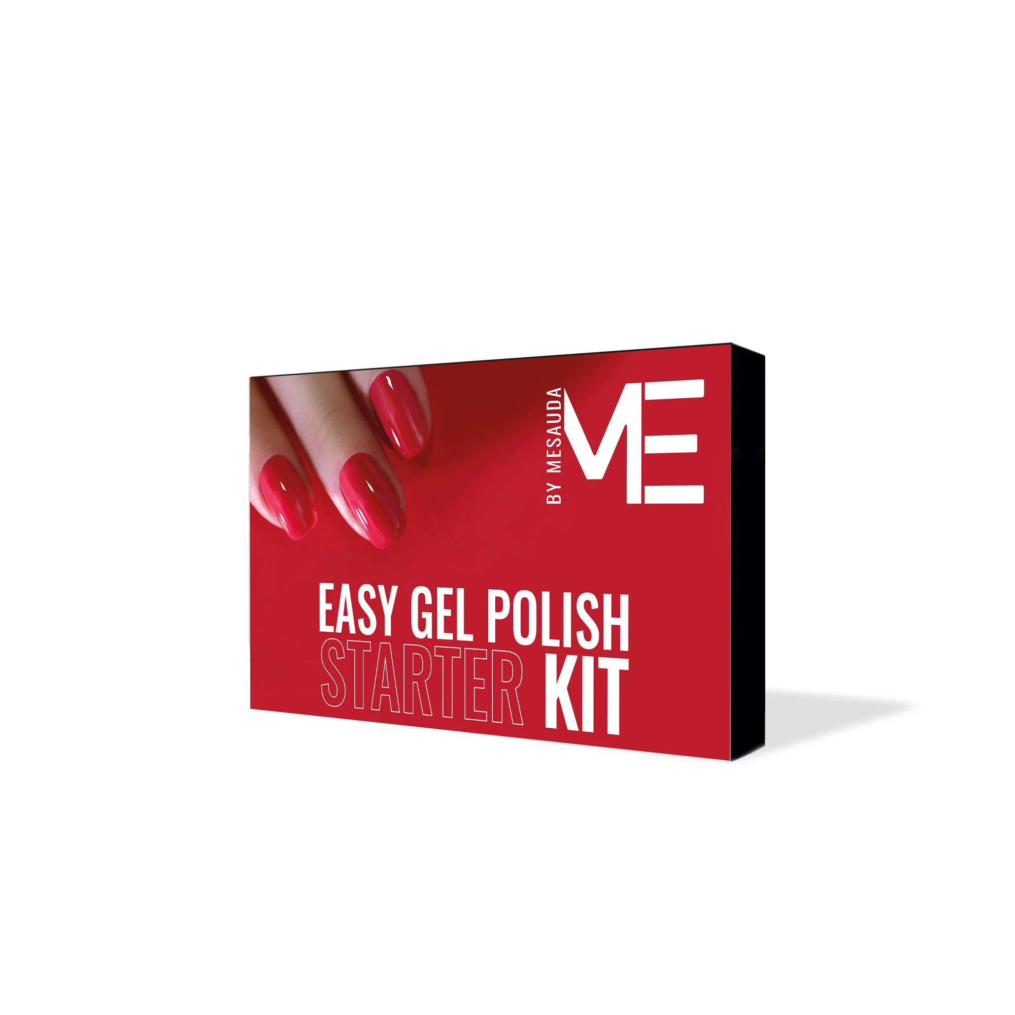 Kit de inicio de esmalte en gel fácil de usar - Edición roja - Set de maquillaje, esmalte de uñas con efecto gel