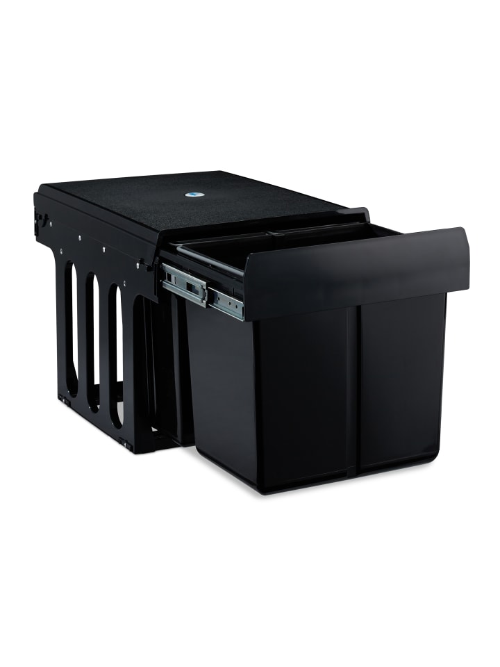 relaxdays Mülltrennsystem Schwarz 1x15L   2x8L günstig kaufen onesize