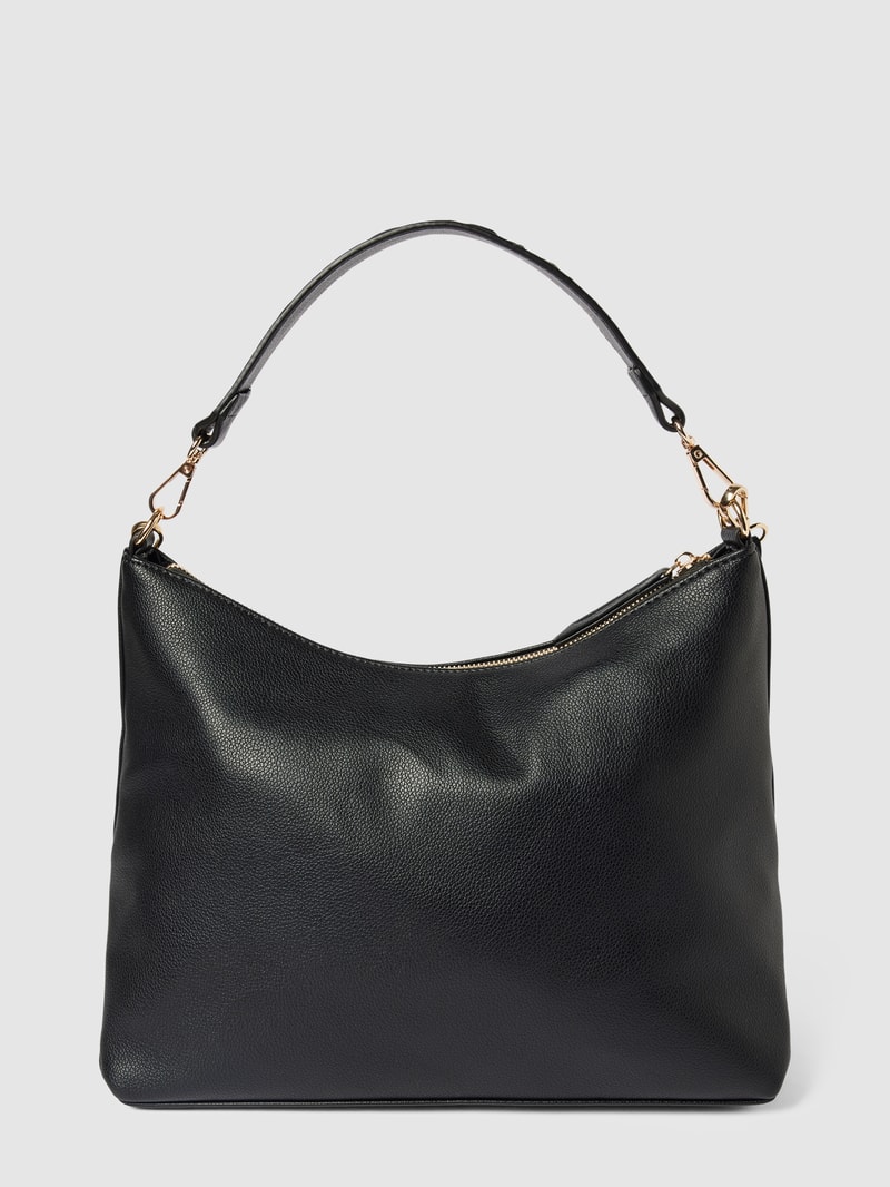Hobo Bag mit Label-Detail in schwarz