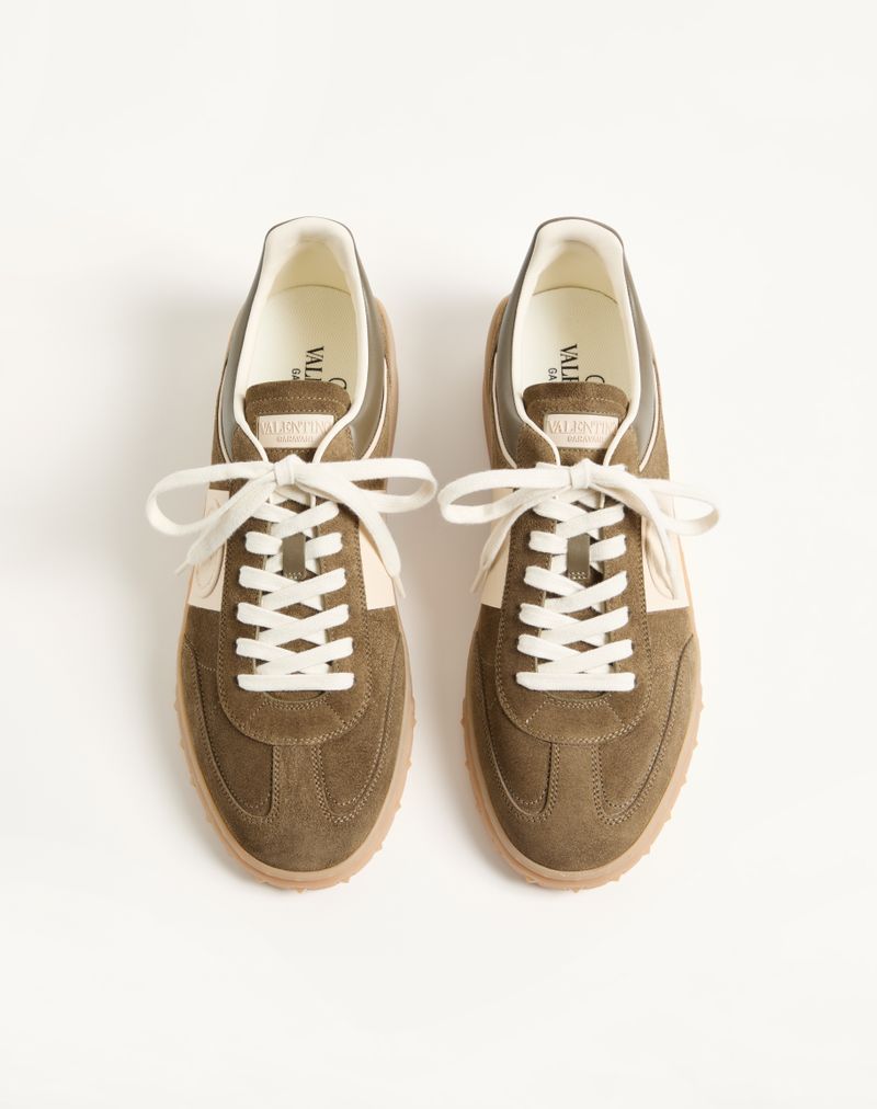 Baskets basses Upvillage en cuir fendu et cuir de veau nappa