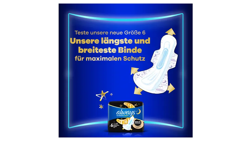 Always ULTRA Damenbinden Secure Night Extra mit Flügeln BigPack 16 Stück