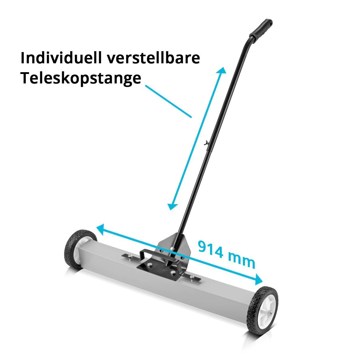 STAHLWERK Handkehrmaschine Magnet-Bodenkehrer MBK-36 ST mit 914 mm Breite, 91,4 cm Arbeitsbreite, (Packung, 1-St)