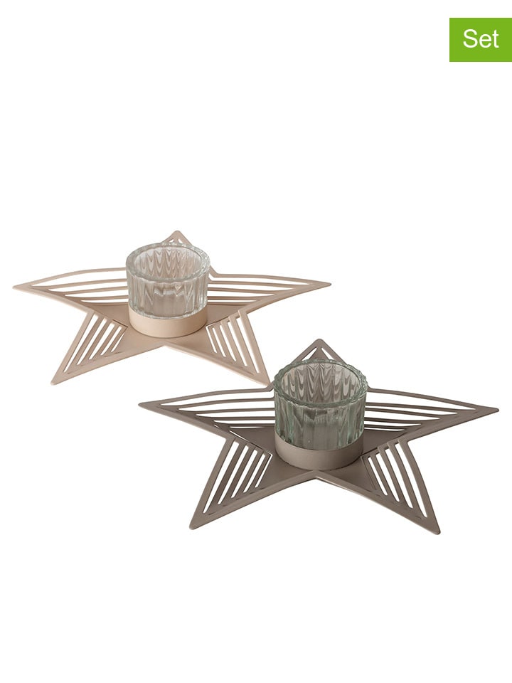 Boltze 2er-Set: Teelichthalter 