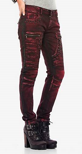 Cipo & Baxx Jeans mit ausgefallenem Nietenbesatz in Slim Fit