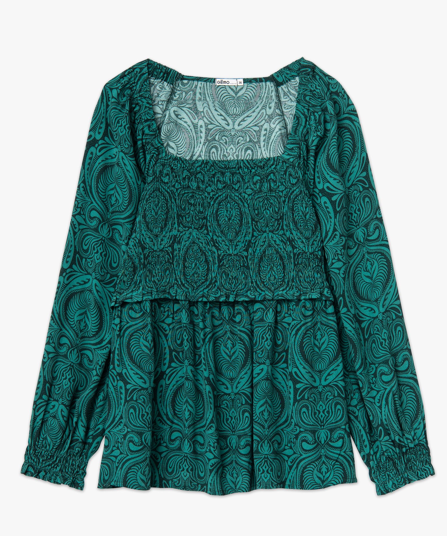 Blouse à manches longues spéciale allaitement imprime | GEMO