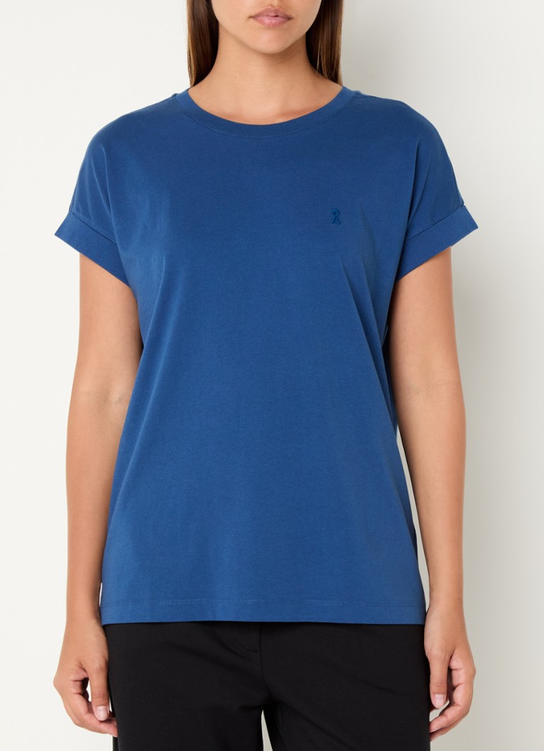 ARMEDANGELS  Idaara T-shirt van biologisch katoen met logoborduring