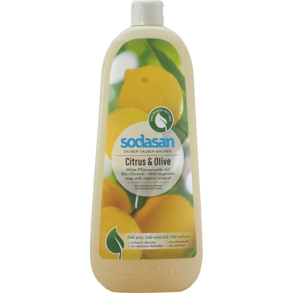 Sodasan Flüssigseife SODASAN Flüssigseife Citrus u. Olive 1 Liter