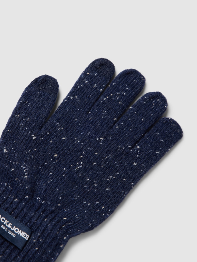 Handschuhe mit Label-Detail Modell 'CLIFF' in marineblau