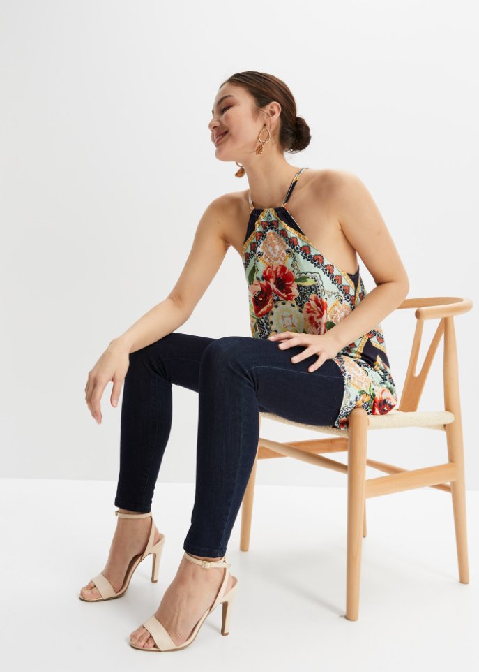 Top, Scarf-Print