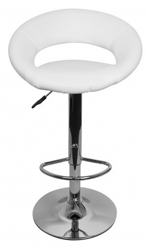 Amstyle Kreta Barhocker Leder Optik Weiß
