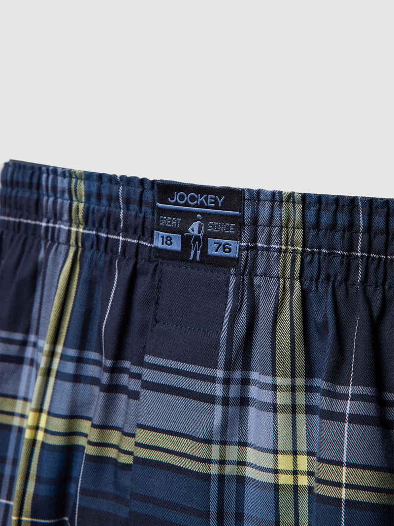 Boxershorts aus Baumwoll-Lyocell-Mix mit Label-Detail in dunkelblau