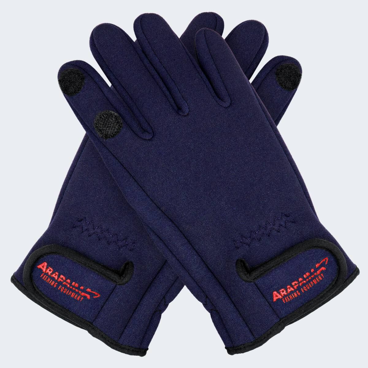 Arapaima Fishing Equipment Navy Neopren Angelhandschuhe