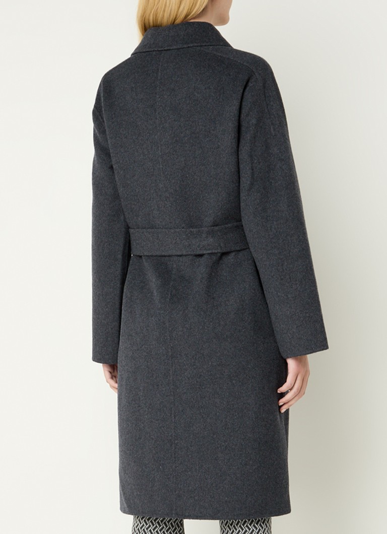 BRAX London double-breasted coat in wool blend with tie belt