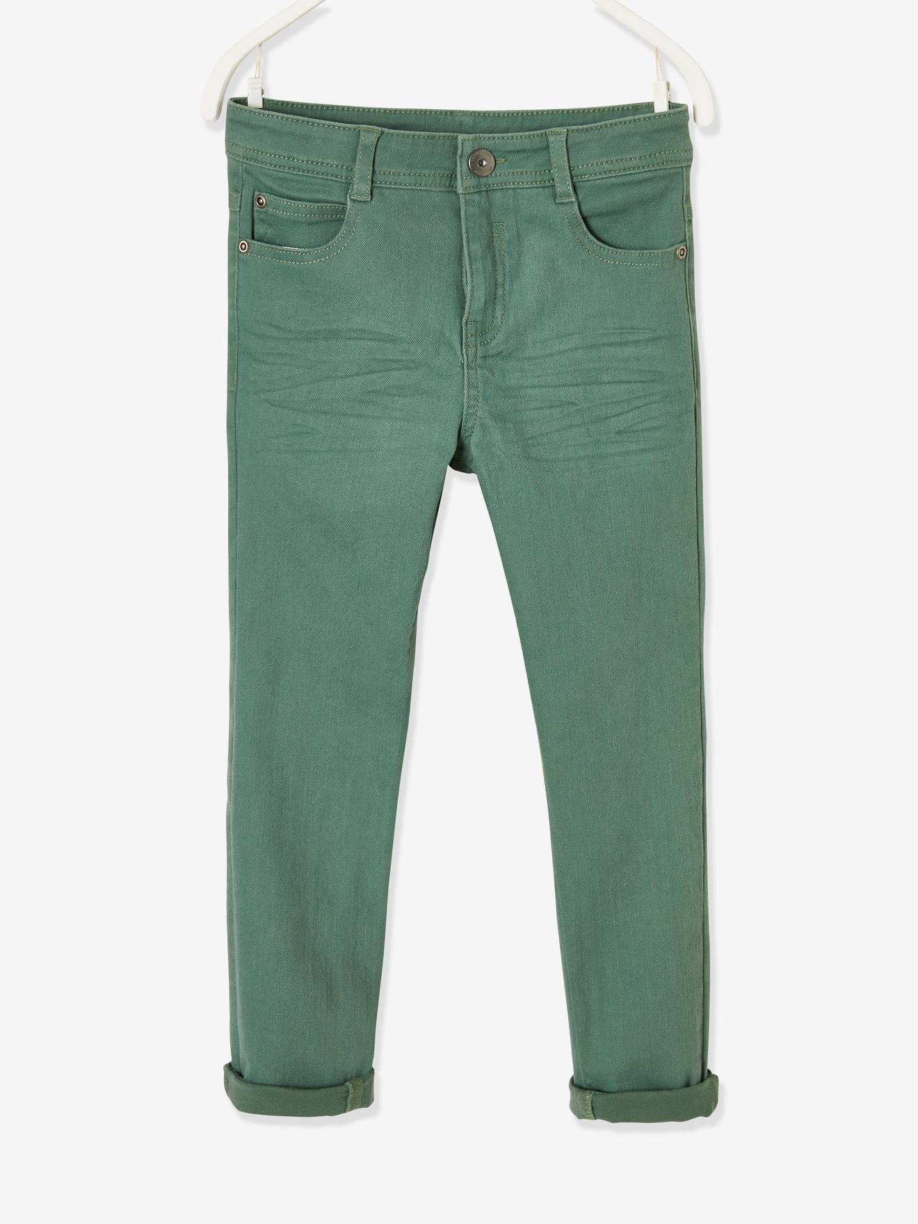 Pantalon slim MorphologiK tour de hanches LARGE garçon acajou
