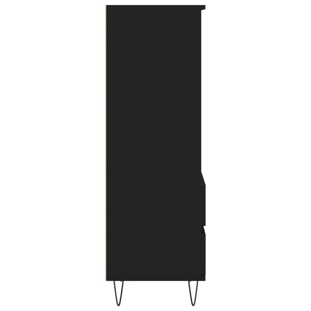 vidaXL Sideboard Highboard Schwarz 40x36x110 cm Holzwerkstoff (1 St)