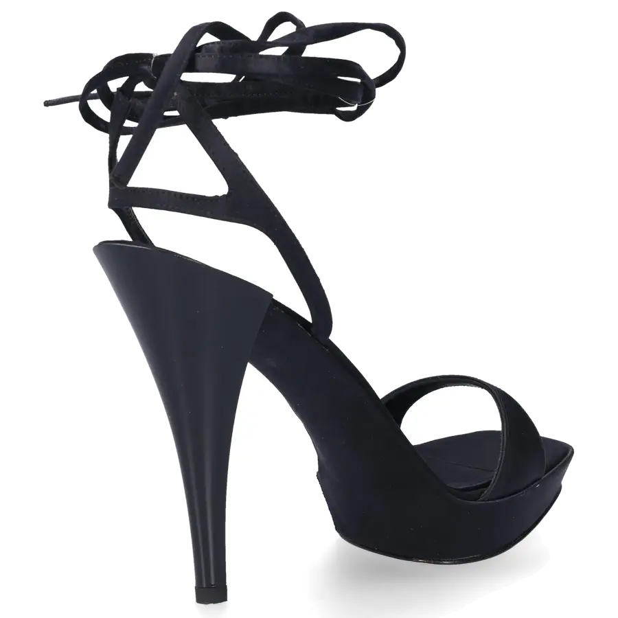 Gianvito Rossi - Sandalen GA3350 Veloursleder Zierriemen schwarz - schwarz