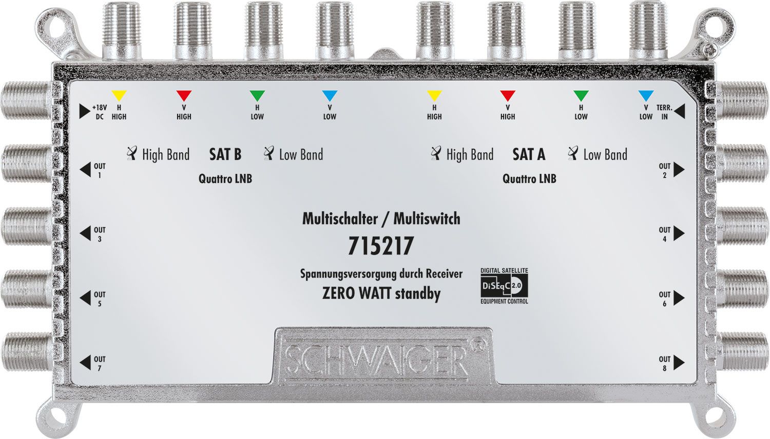 Schwaiger 715217 9/8 Sat-Multischalter
