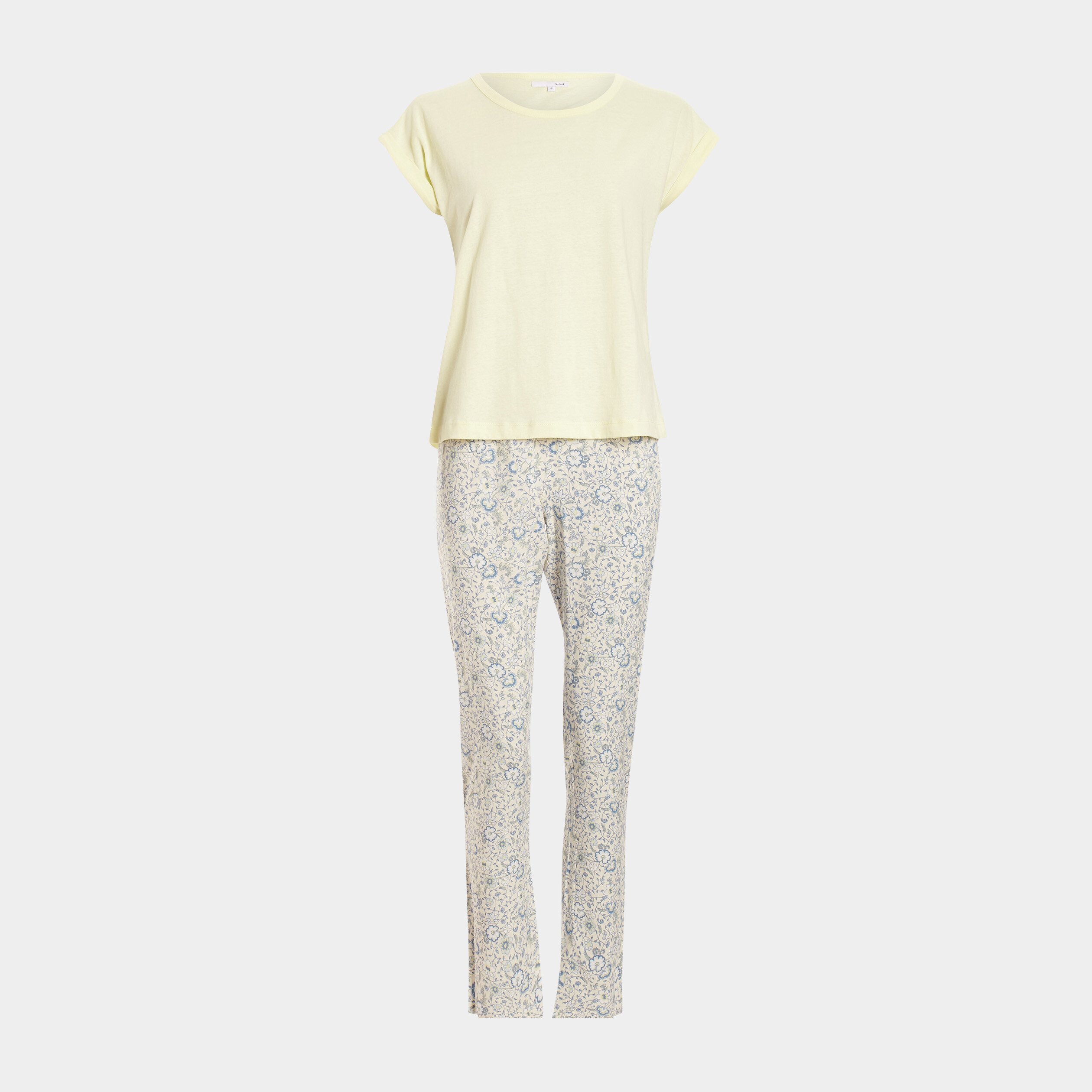 Ensemble pyjama 2 pièces fluide blanc femme | La Halle