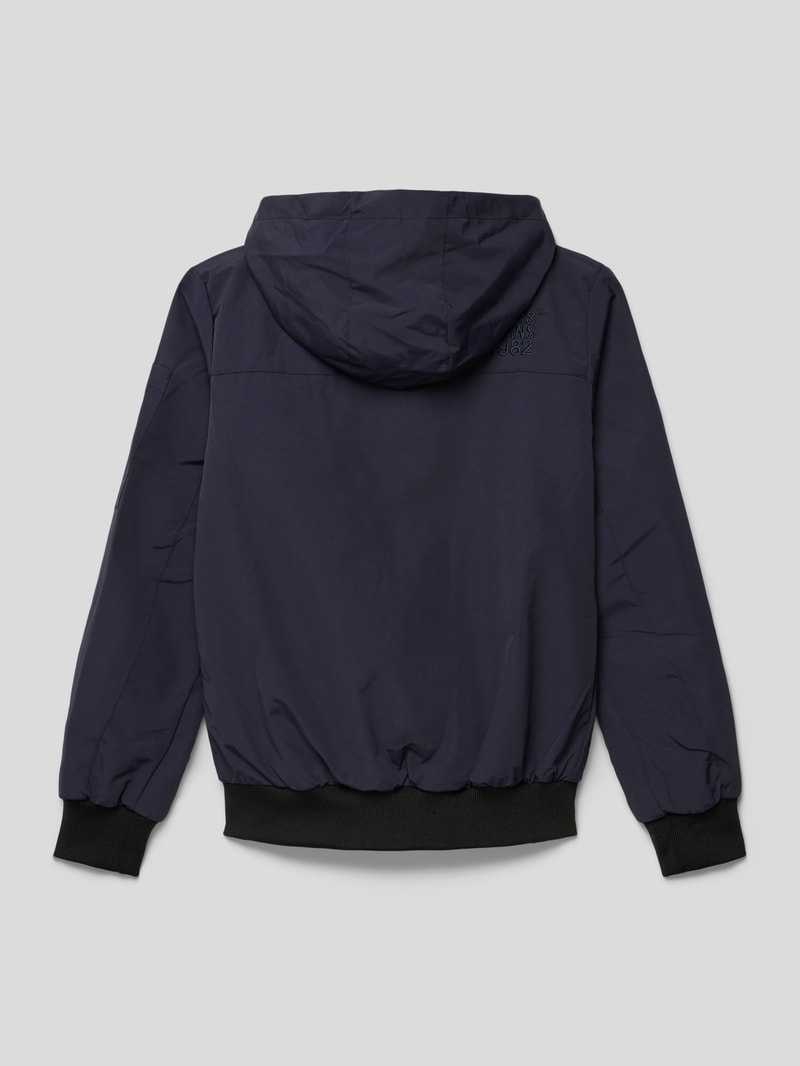 Jacke mit Label-Badge Modell 'colin' in marineblau