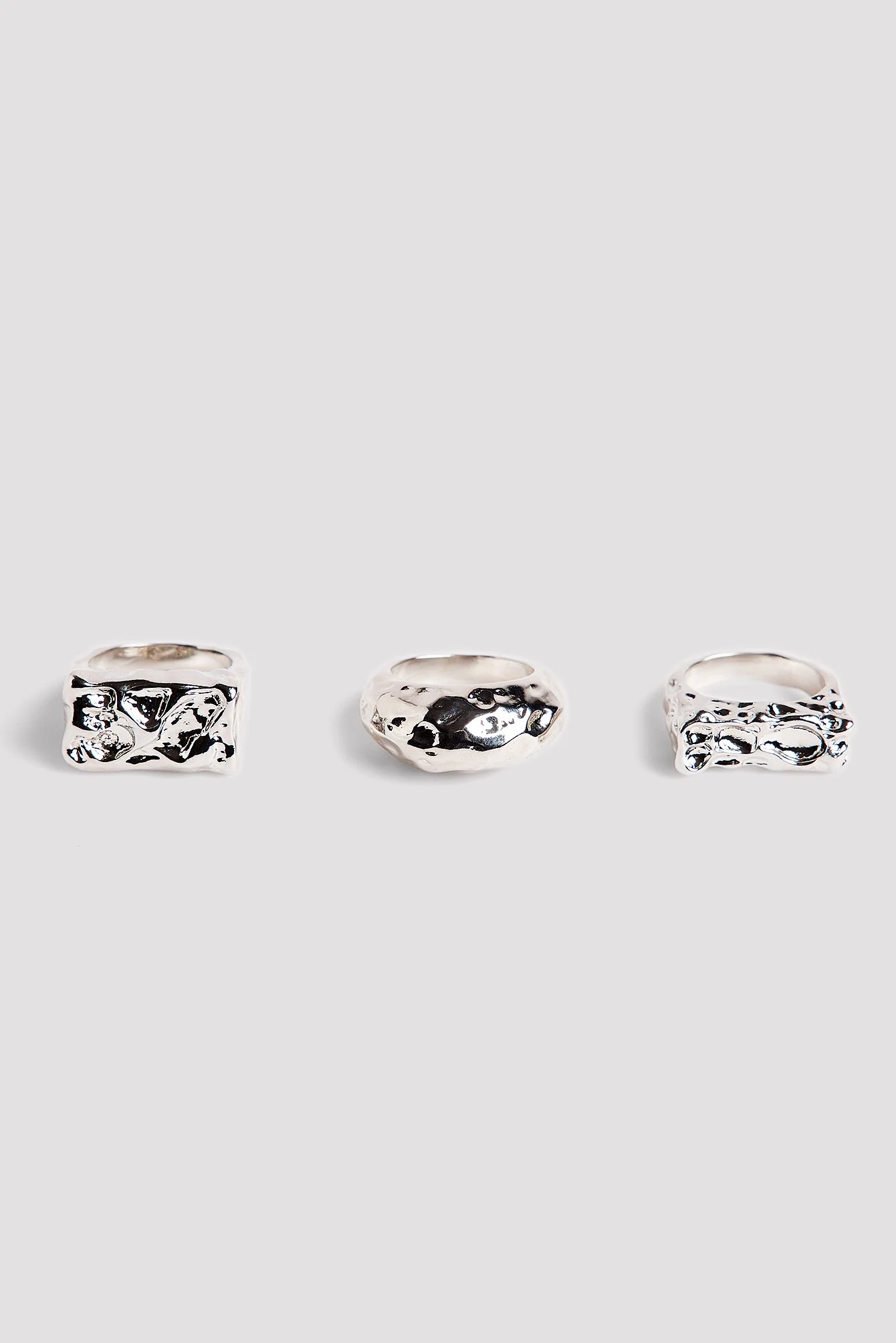 3er-Pack klobige Ringe