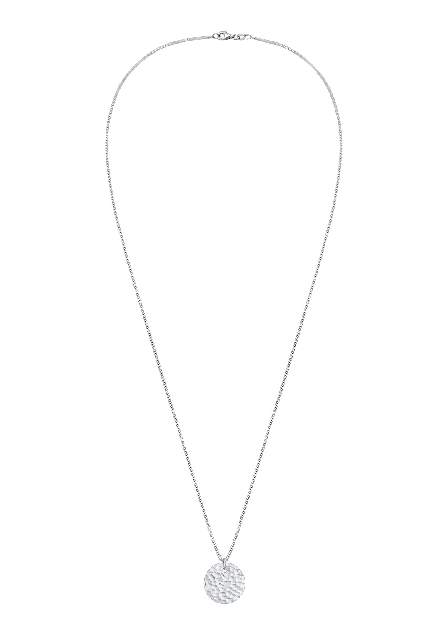 Farfurii Elli pentru femei, model circular, aluat - Argint (925/1000)