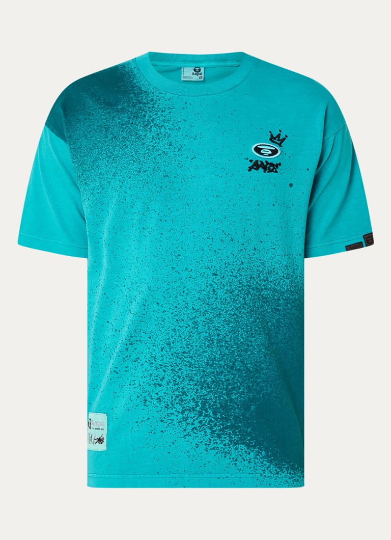 T-shirt Aape Fancy Hiphop con logo e stampa sul retro.