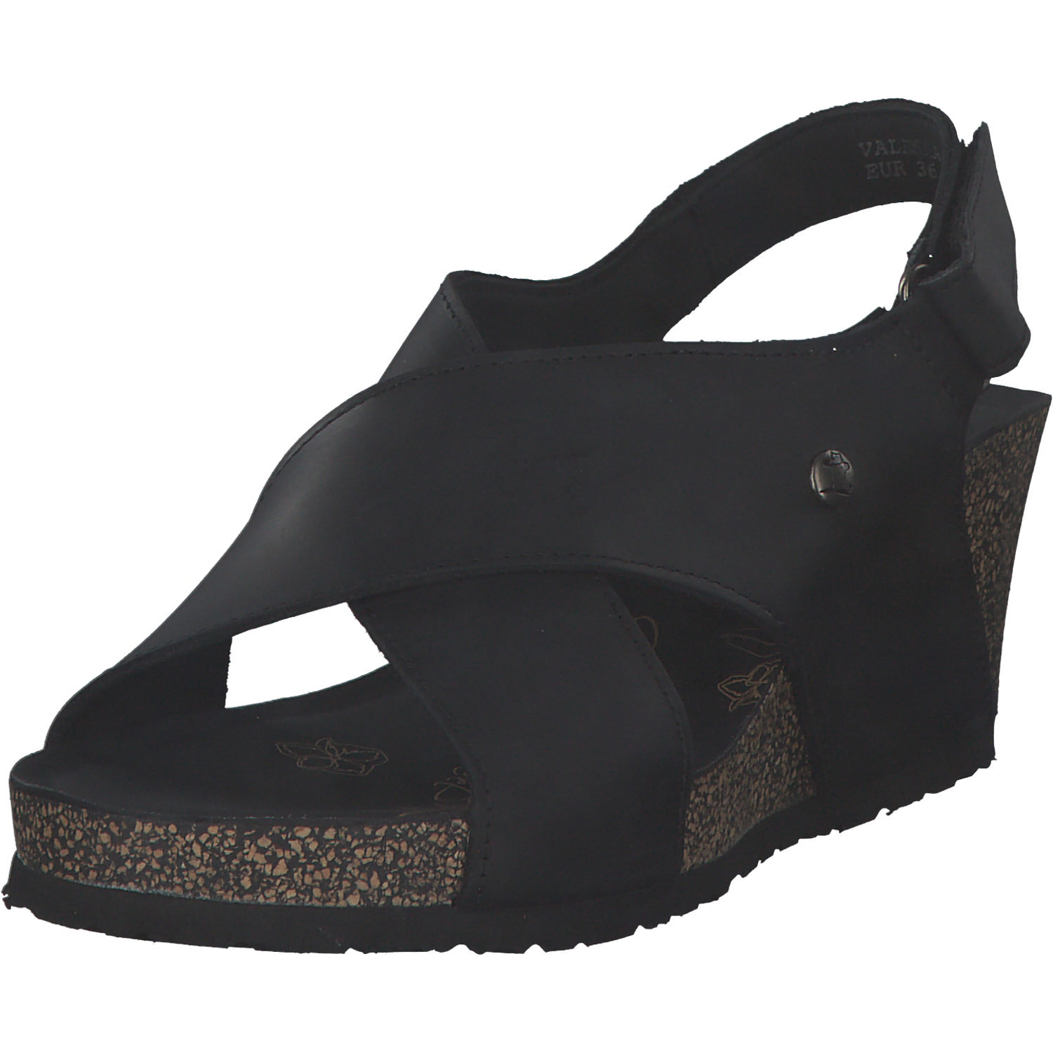 Panama Jack Valeska B, Keilsandaletten, Damen, Schwarz