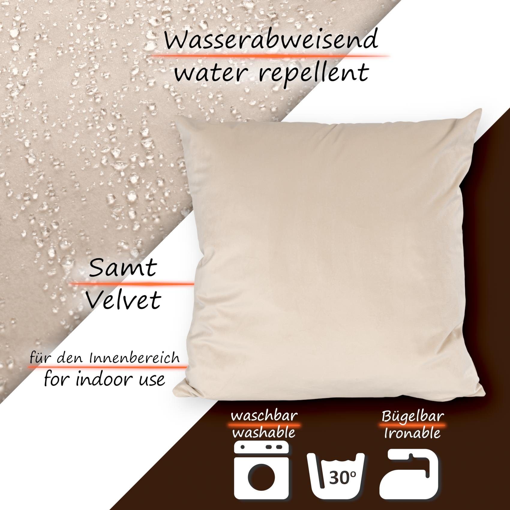 ANRO Dekokissen Kissenbezug Kissenhülle Deko Kissen Samt Uni mit oder ohne Füllung, Textil