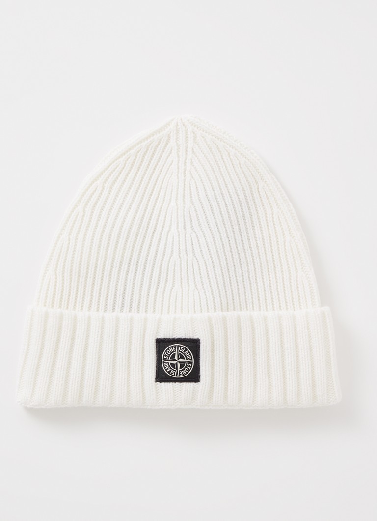 Stone Island  N03Z3 grofgebreide muts in kasjmierblend met logo
