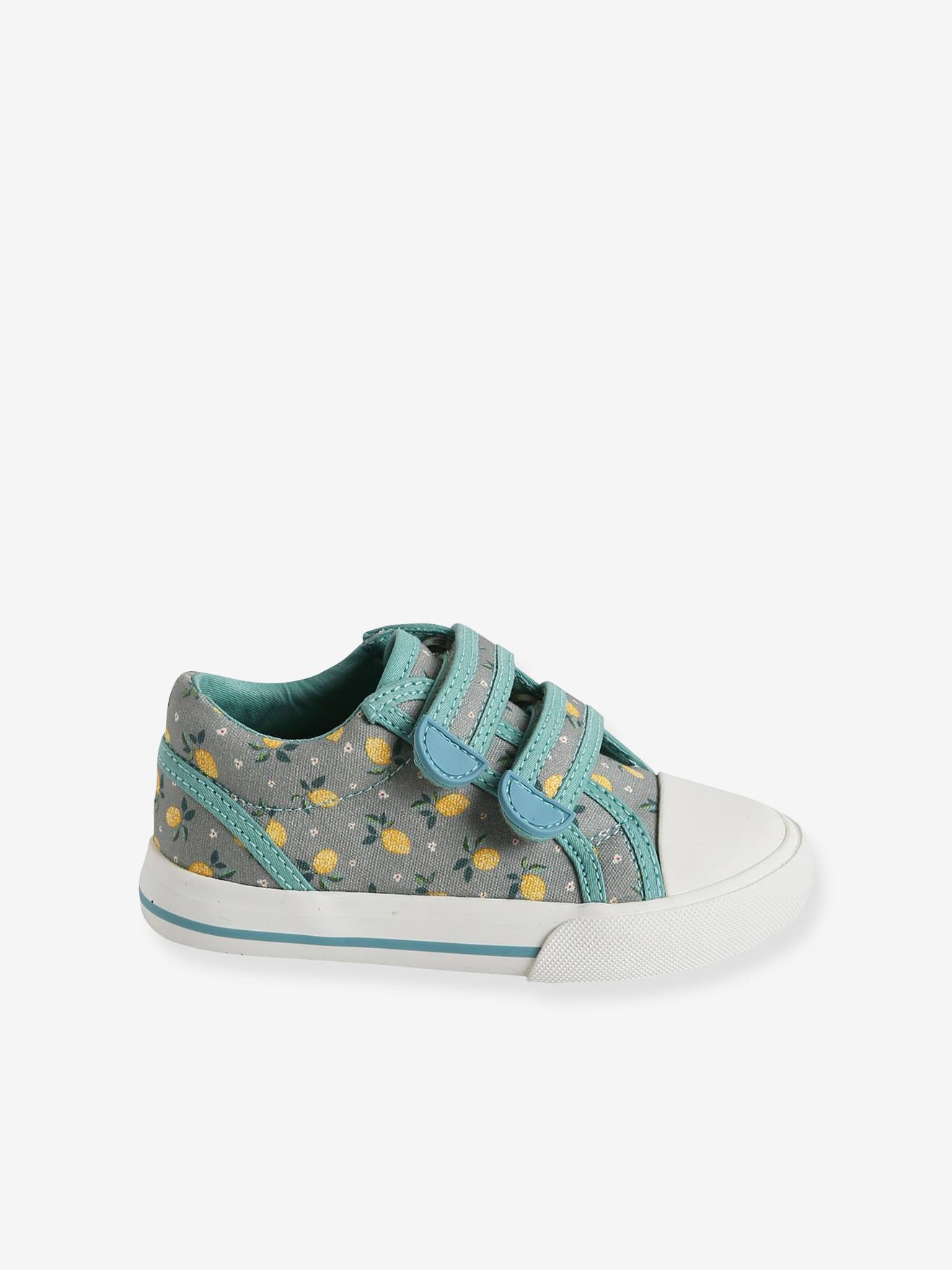 Baskets scratchées fille collection maternelle bleu pâle