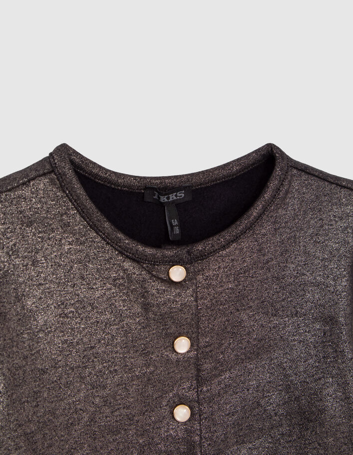 Cardigan champagne molleton pressionné fille
