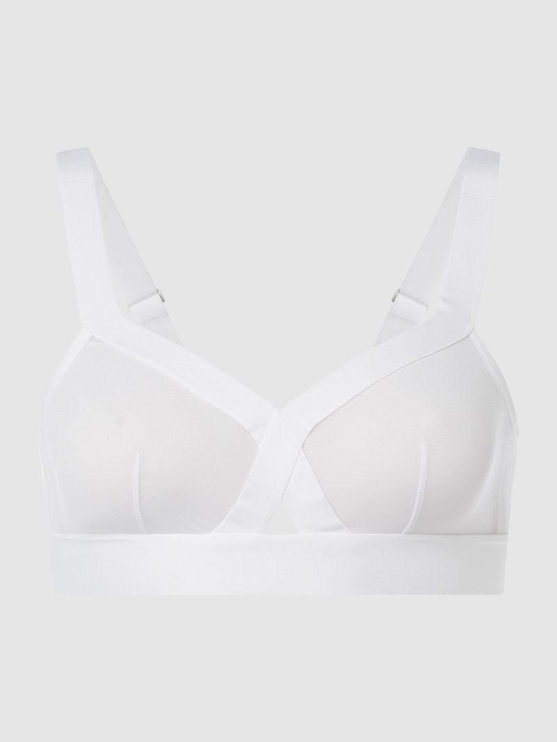 Bralette mit wattierten Cups in weiß