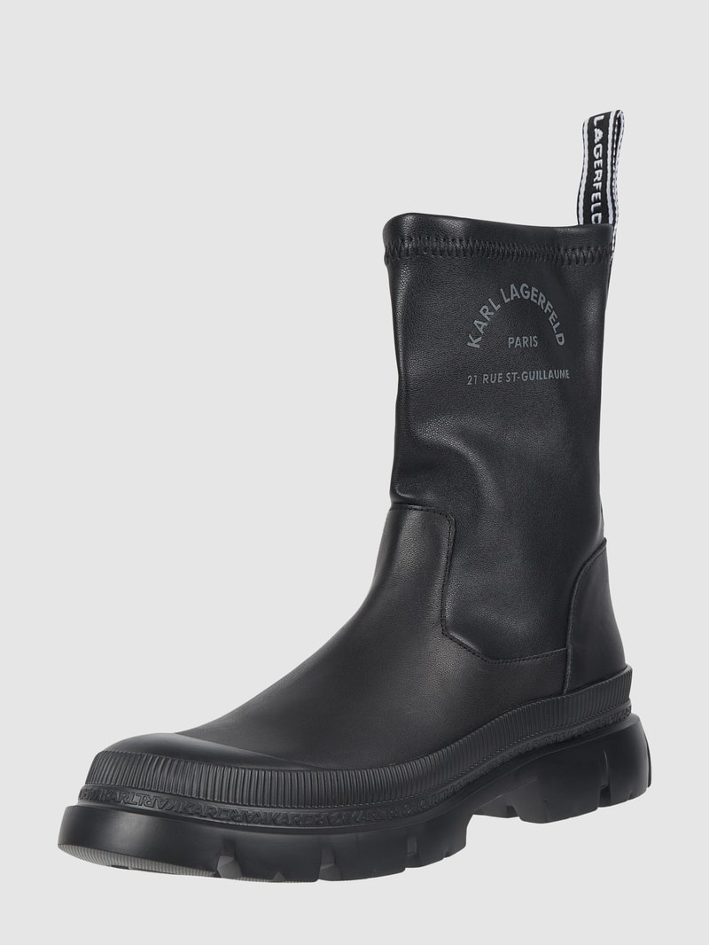 Boots aus Leder Modell 'Trekka Max' in schwarz
