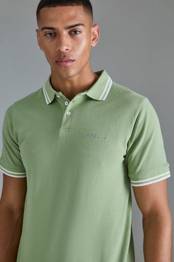 Slim-Fit Man Signature Pique Poloshirt