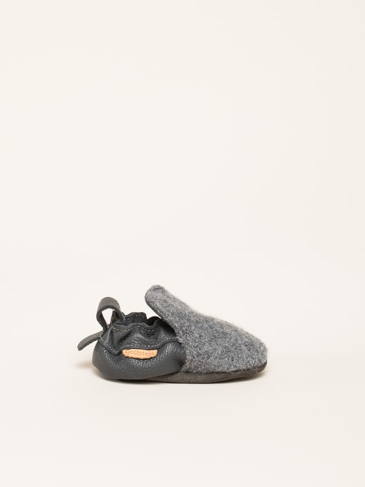 Gottstein Krabbelschuhe Plain in grau günstig kaufen