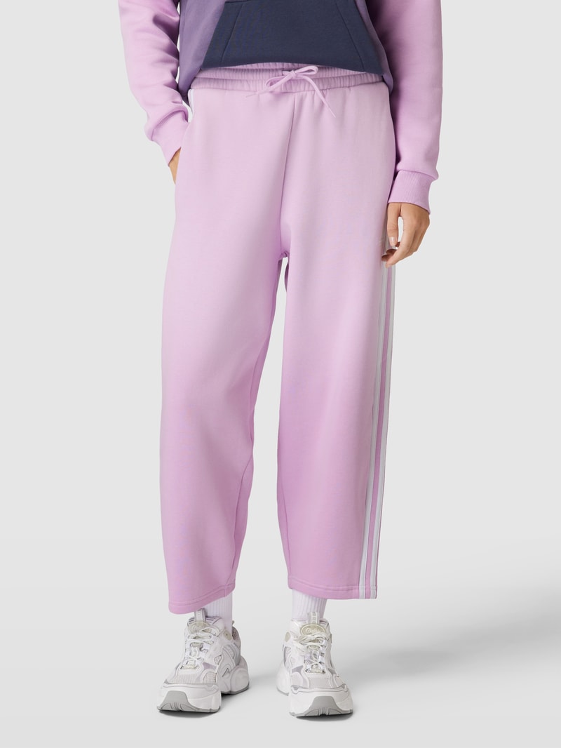 Sweatpants mit Logo-Streifen in violett