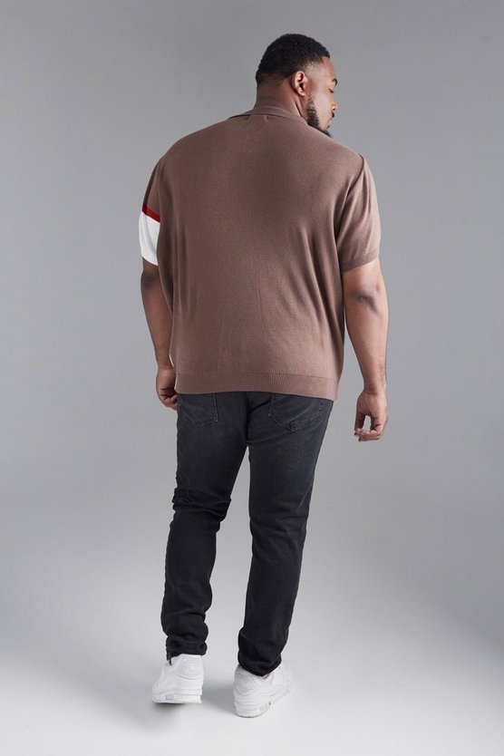 Plus Colorblock Poloshirt